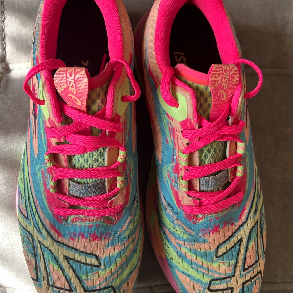 Asics Vibrant Pink and Blue Sneakers